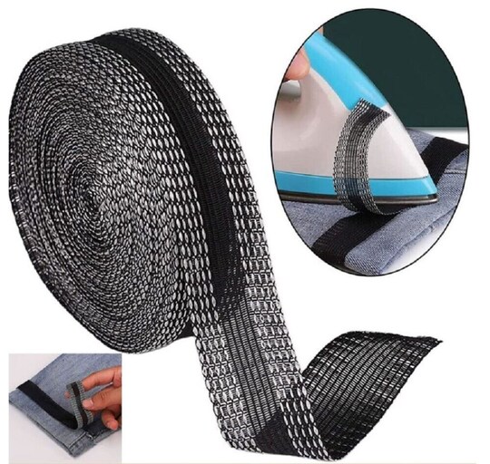 Kitcheniva Fabric Hemming Tape With Self-Adhesive Iron-On Application 10M